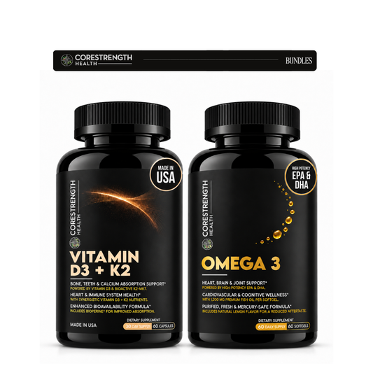 Vitamin K2 D3 MK7 + Omega 3 Fish Oil - Bundle