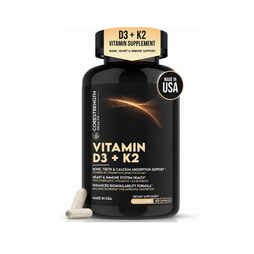 Vitamin D3 5000 IU with Vitamin K2 MK7 for Bone & Immune Support