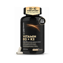 Vitamin D3 5000 IU with Vitamin K2 MK7 for Bone & Immune Support