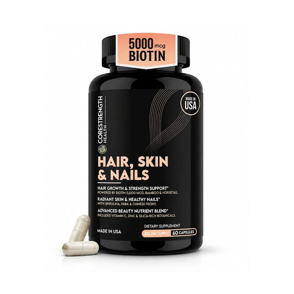 Hair Skin & Nails Supplement 5000 mcg Biotin with Collagen & Keratin