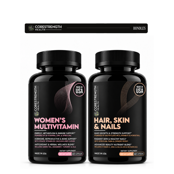 Women's Multivitamin + Hair Skin Nails Biotin Vitamin - Bundle