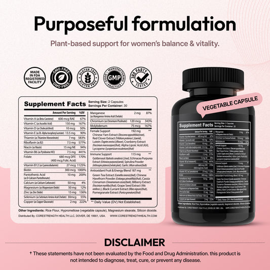 Women's Daily Multivitamin with B Complex & Zinc