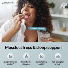 Magnesium Glycinate | Chelated Magnesium for Superior Absorption | 90 Capsules | Relaxation, Muscle Function & Sleep Support | Vegan, Non GMO, Gluten Free | by CoreStrength Health