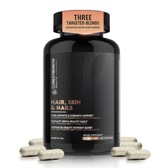 Hair Skin & Nails Supplement 5000 mcg Biotin with Collagen & Keratin | Supports Healthy Hair Skin & Nails | Beauty Support for Women & Men | Non GMO | 60 Capsules | CoreStrength Health